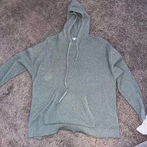 Aerie hooded waffle sweater